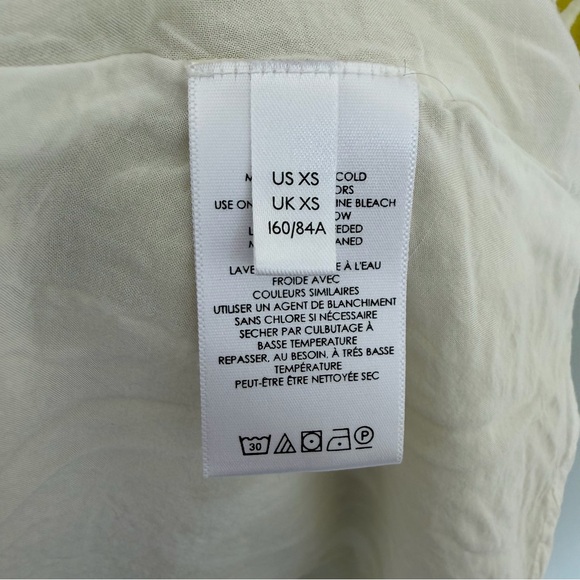 MAEVE x ANTHROPOLOGIE Feliciana Tropical Print Mini Dress Chartreuse Yellow - Picture 10 of 11